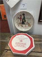 Vintage Norman Rockwell Plate with Box