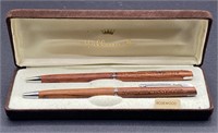 Engraved Rosewood Pen and Pencil Set