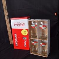4pc 8oz Glass Coca Cola Set