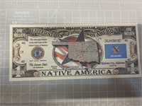 Native American novelty banknote