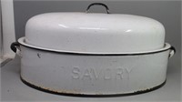 "Savory" Vintage Enamel Roaster