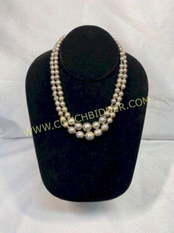 925 Stamped Sterling Navajo Pearl Necklace