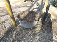 Cast Iron lard pot  3 Ft across,20 high