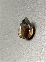 3.60 Carat Pear Cut Smoky Topaz GIA