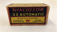 Winchester 22 automatic 50 rim fire cardridges