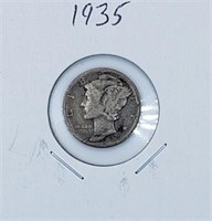 1935 Mercury Dime