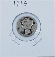 1916 Mercury Dime