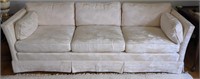 (B) Modern beige square arm sofa 86x32x26"