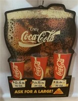 Vintage Coca-Cola Drink Pricing Sign
