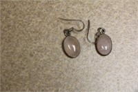 Pair of Vintage Sterling and Gemstone Earrings