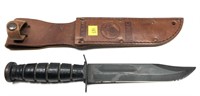 U.S.M.C Ka-Bar knife with leather sheath