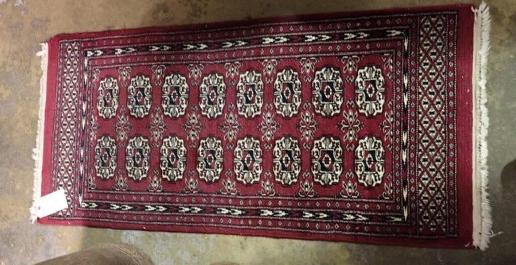 SMALL RED RUG/RUNNER  24 X 51