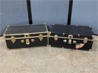 2 Vintage Storage Trunks 30"x16”x12”