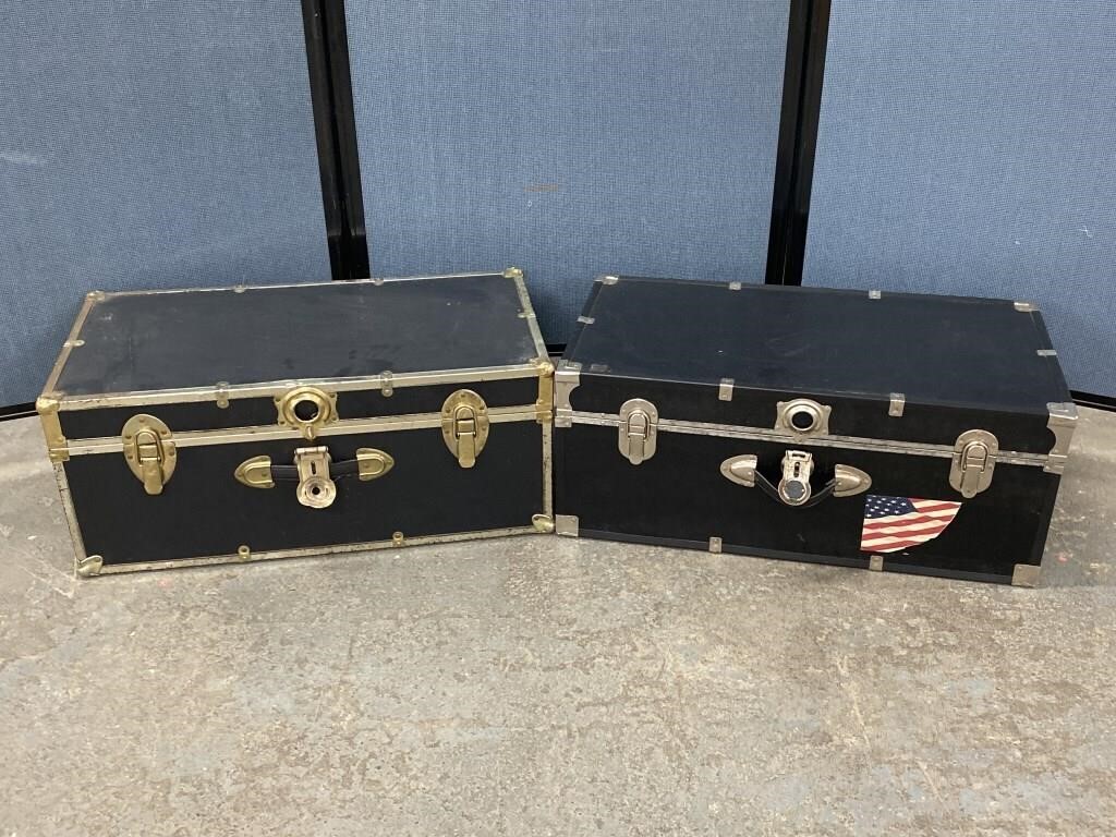 2 Vintage Storage Trunks 30"x16”x12”