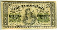 1870 Dominion of Canada 25c Note