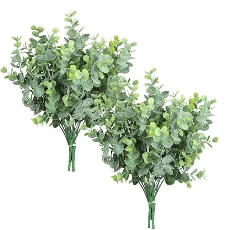 Rinlong 12Pcs Eucalyptus Artificial Greenery