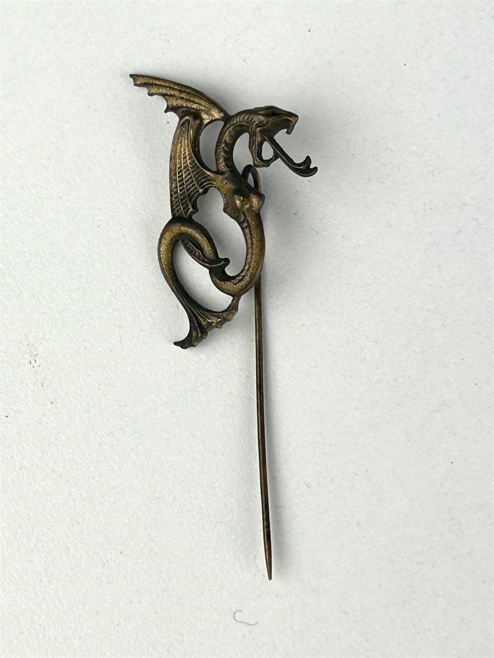 Cool antique Dragon pin hairpin