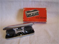 Vtg. Folding Opera Glasses Binoculars with Box
