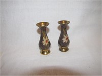 Pair of 3" India Brass Vases