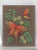 Vintage Thread & Tack Butterfly Art - 16" x 20"