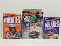 Lot of 3 Vintage Dake Earnhardt Cereal Boxes