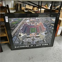 Framed NFL Baltimore V New York Stadium Print