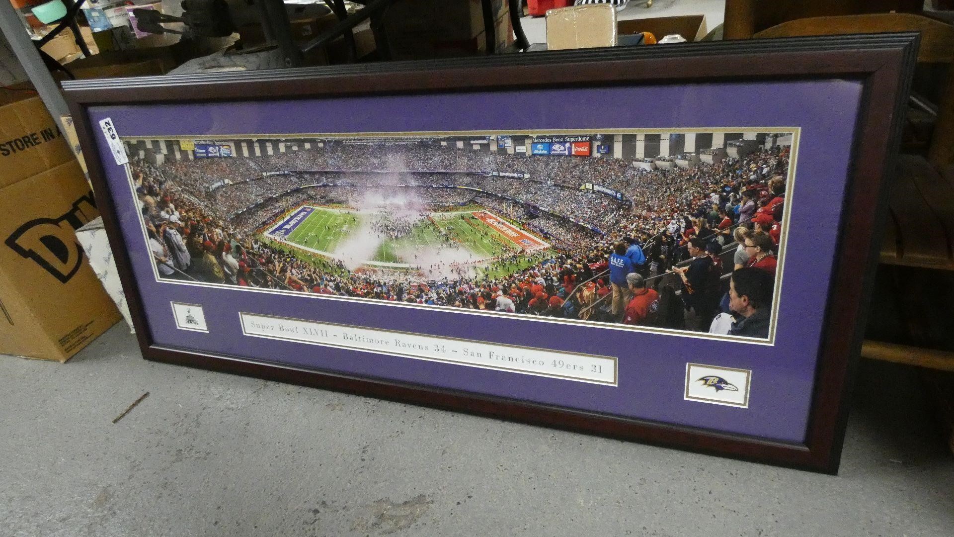 Framed Super Bowl XLVII Ravens 49ers Print