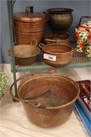 6PC COLLECTION OF COPPER POTS