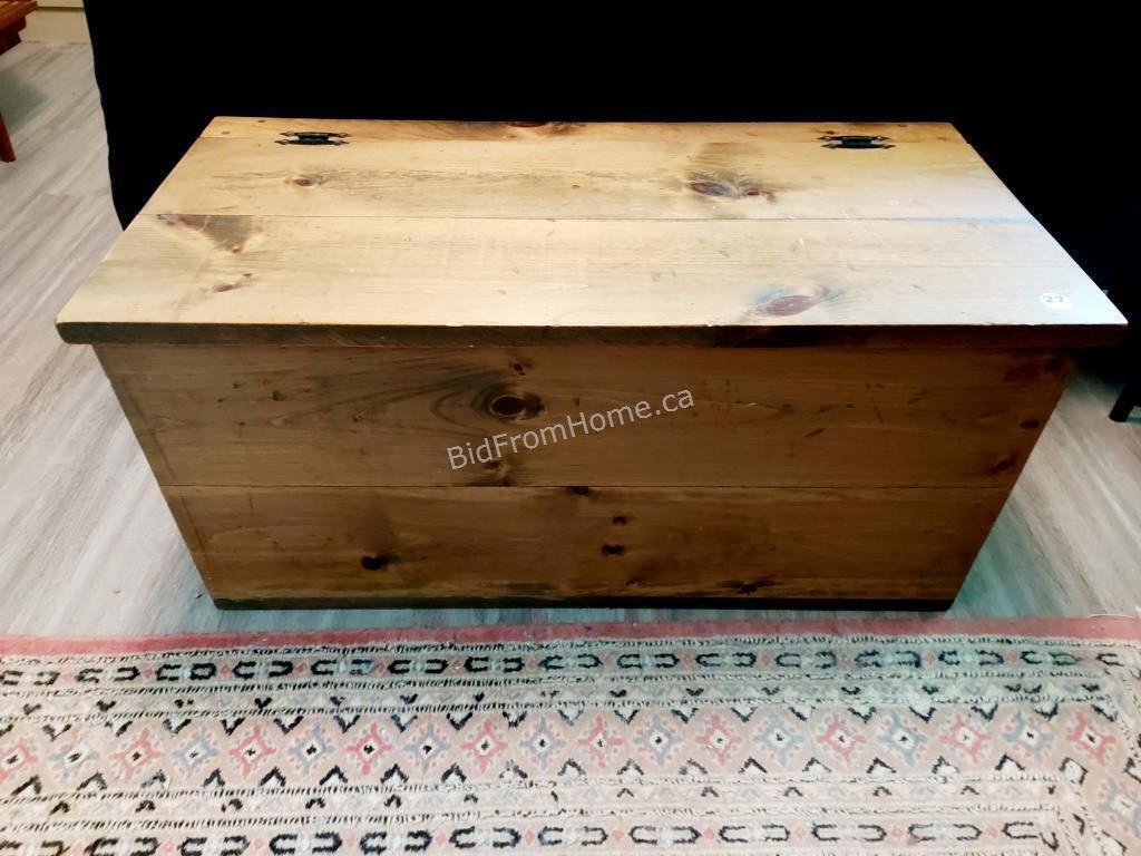 PINE TRUNK WITH FLIP LID