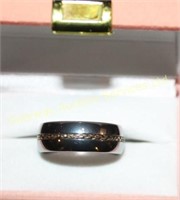 Black "Tungsten" Band with Braided inlay