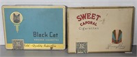 BLACK CAT CIGARETTES TIN SWEET CAPORAL TOBACCO