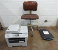 Office Table Chair, Brother Fax/Scan/Copy Machine