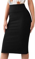 Women’s Basic Stretch Pencil Skirt x2