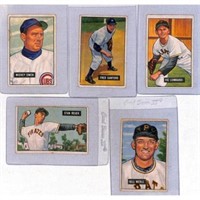 (5) 1951 Bowman Baseball Cards