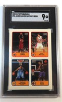 2003-04 Topps Bazooka Stickers Lebron SGC 9