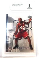 2005-06 UD Lebron James LJ18, Beckett 8