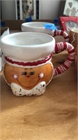 Set of 4 gingerbread mugs