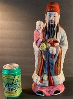 Asian Figure Man With Child Porcelain