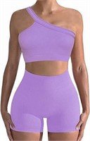 SMALL 2 Piece Seamless Sexy One Shoulder