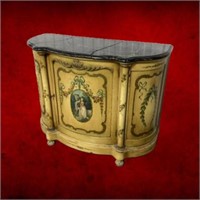 Hand Painted Console Cabinet