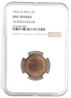 1865 U.S. Two Cent Piece NGC Unc Details