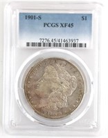 1901-S U.S. Morgan Silver Dollar PCGS XF 45
