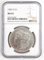 1902-O U.S. Morgan Silver Dollar NGC MS 62