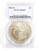 1904-O U.S. Morgan Silver Dollar PCGS MS 64+