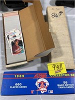 1989 SCORE BASEBALL CARD SET, 2 BOXES OF VINTAGE