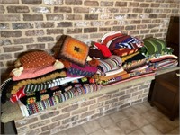 Hand knitted blankets & pillows
