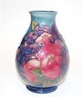 Moorcroft Pomegranate, birds and berries vase
