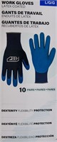 BBH Work Gloves Latex Foam Coated, 10 Pairs