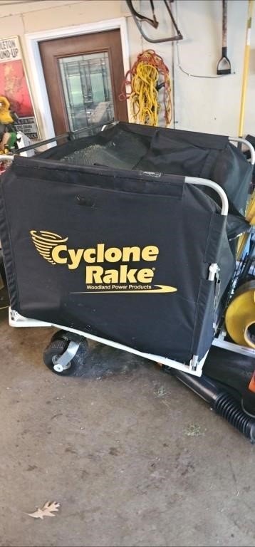 Cyclone Rake XL Yard Vac pull behind mower