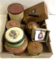 Vintage tins and collectibles